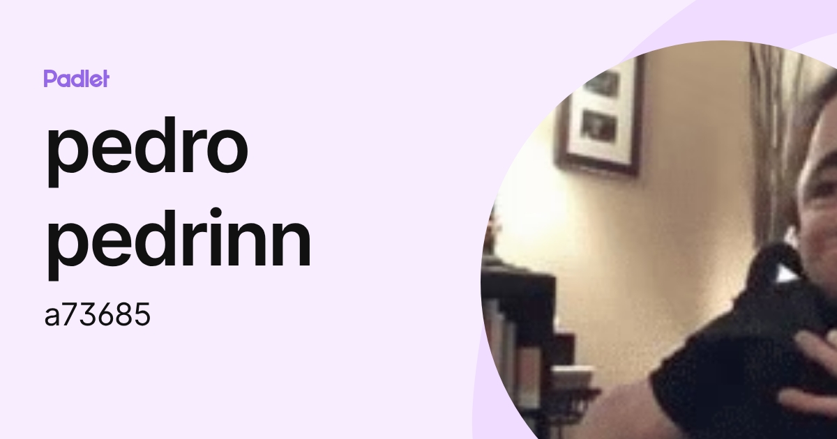 pedro pedrinn (a73685) profile | Padlet