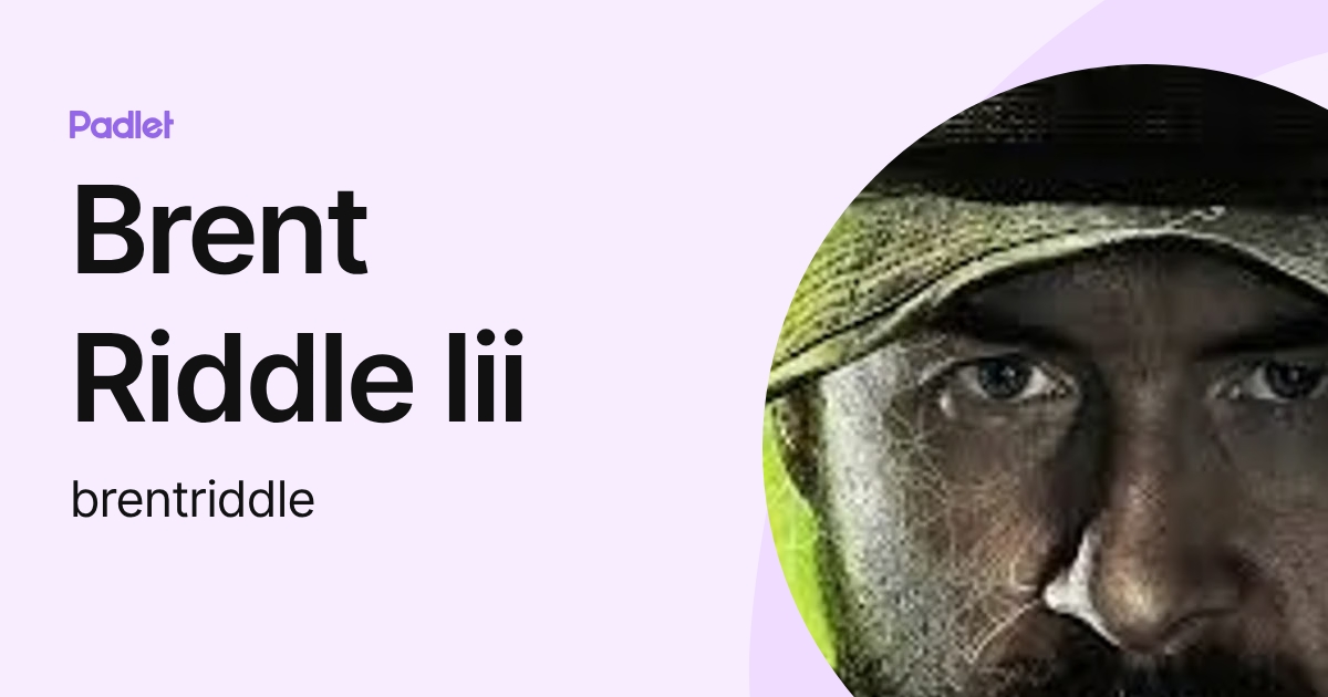 Brent Riddle Brent Riddle Iii (brentriddle) profile | Padlet
