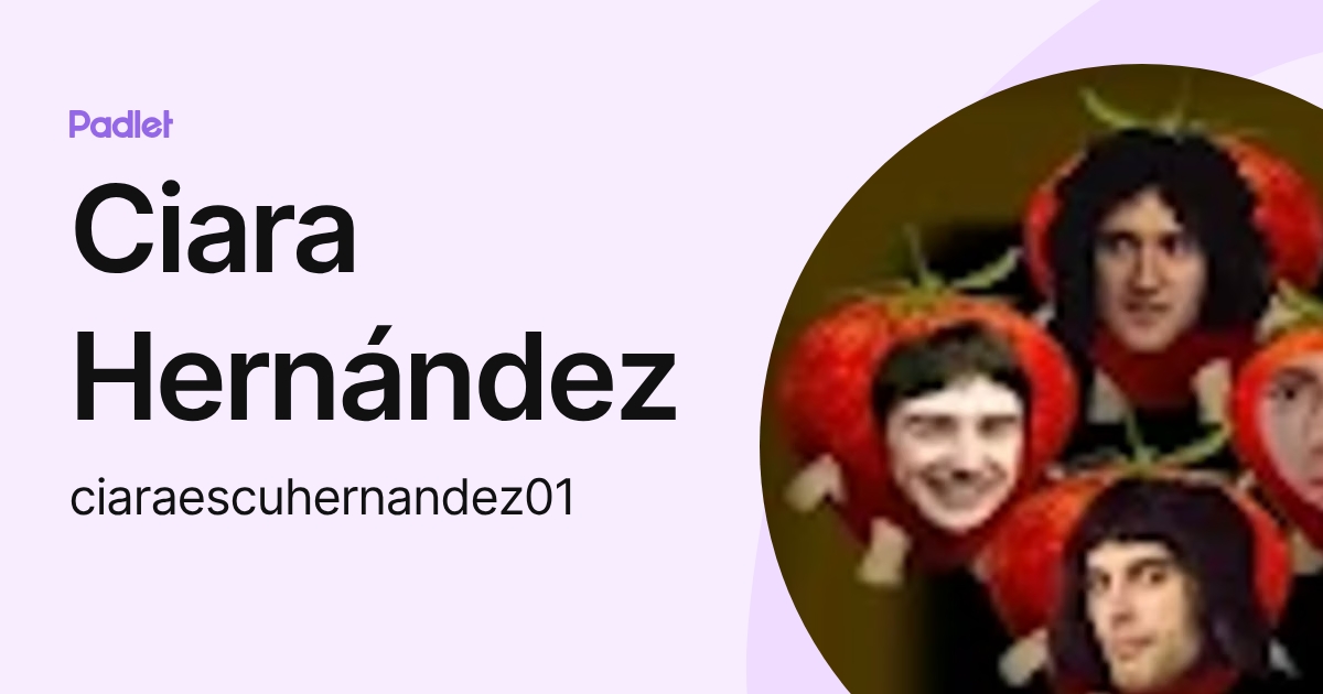 Ciara Hernández (ciaraescuhernandez01) profile | Padlet