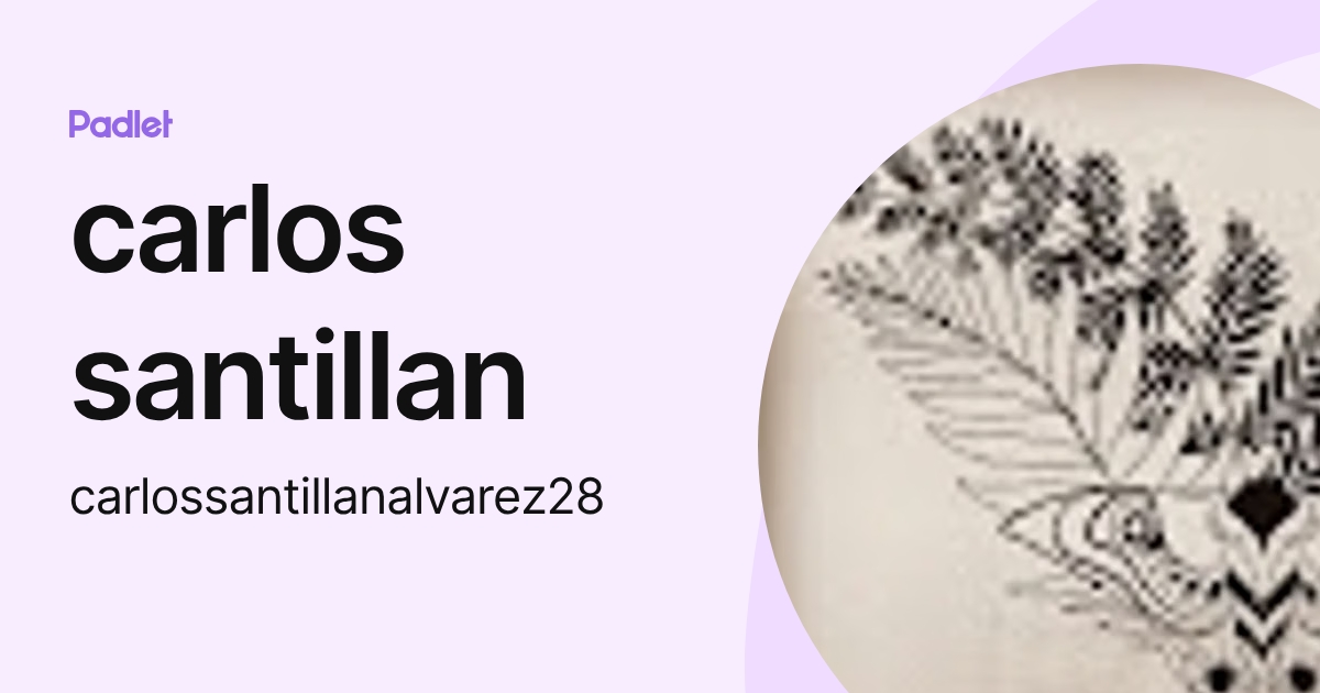 carlos santillan (carlossantillanalvarez28) profile | Padlet