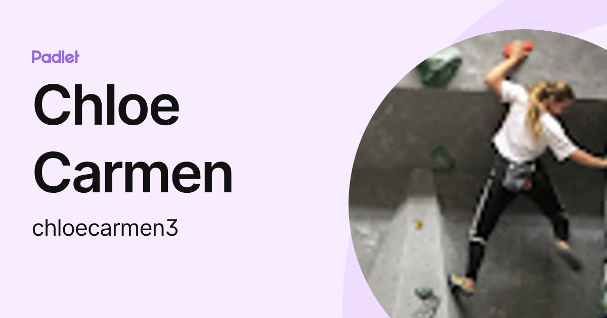 Chloe Carmen (chloecarmen3) profile | Padlet