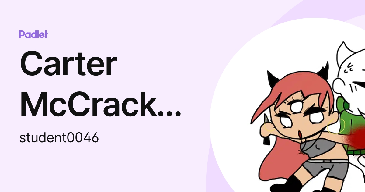 Carter McCracken (student0046) profile | Padlet