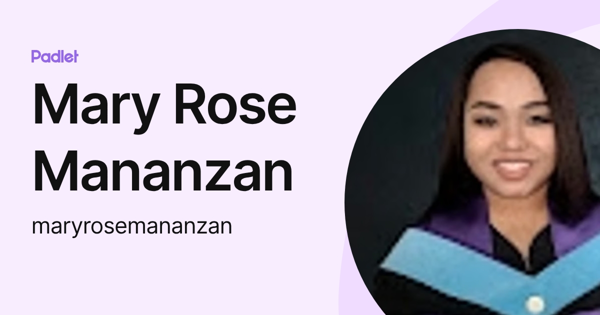 Mary Rose Mananzan (maryrosemananzan) profile | Padlet