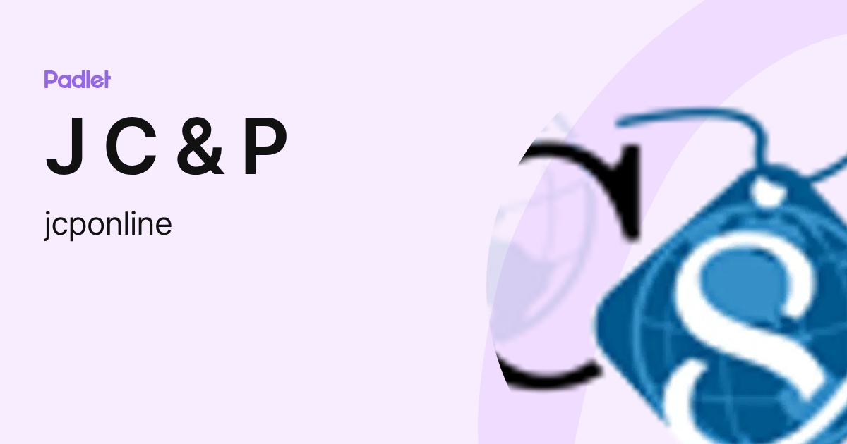 J C & P (jcponline) profile | Padlet