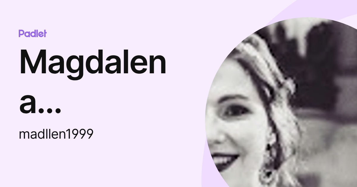 Magdalena Cingrošová (madllen1999) profile | Padlet
