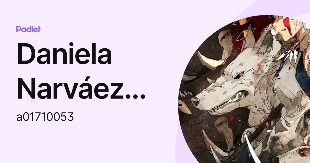 Daniela Narváez Ramírez (a01710053) profile | Padlet