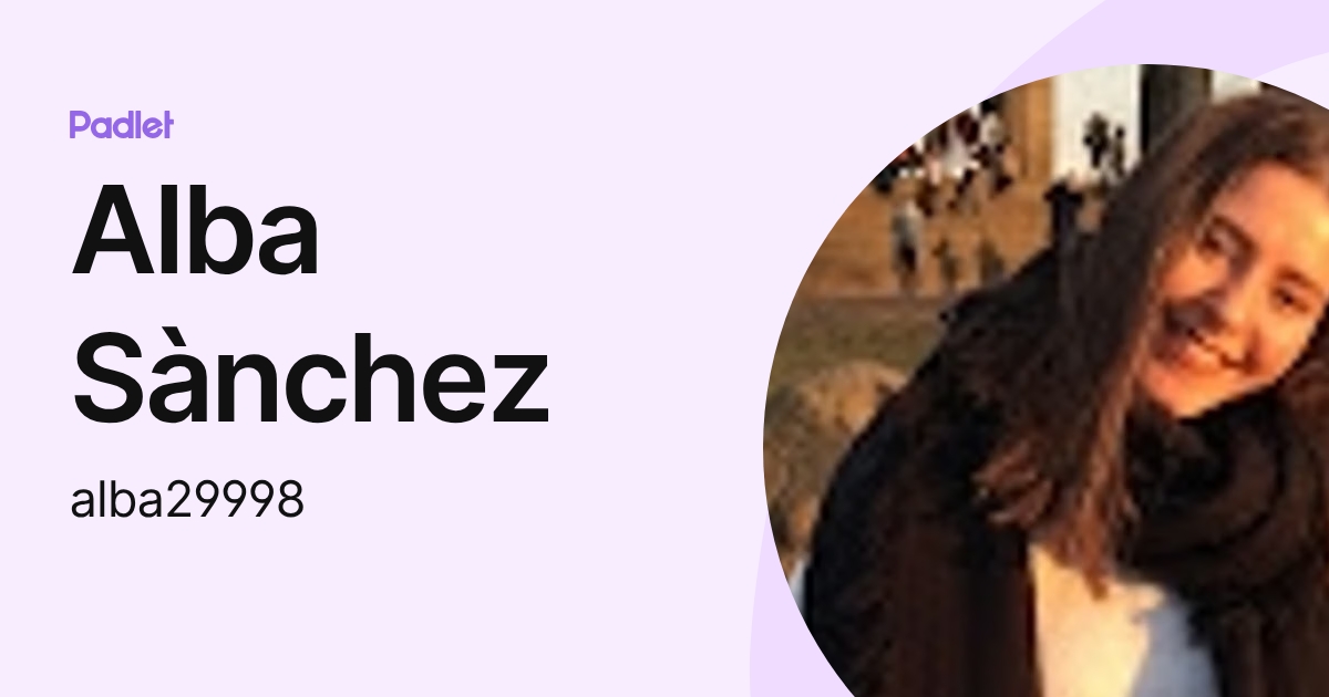 Alba Sànchez (alba29998) profile | Padlet