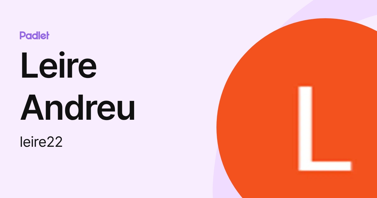 Leire Andreu (leire22) profile | Padlet