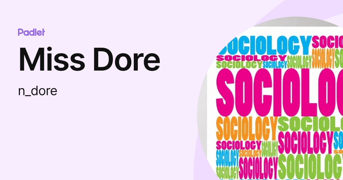 Miss Dore (n_dore) profile | Padlet