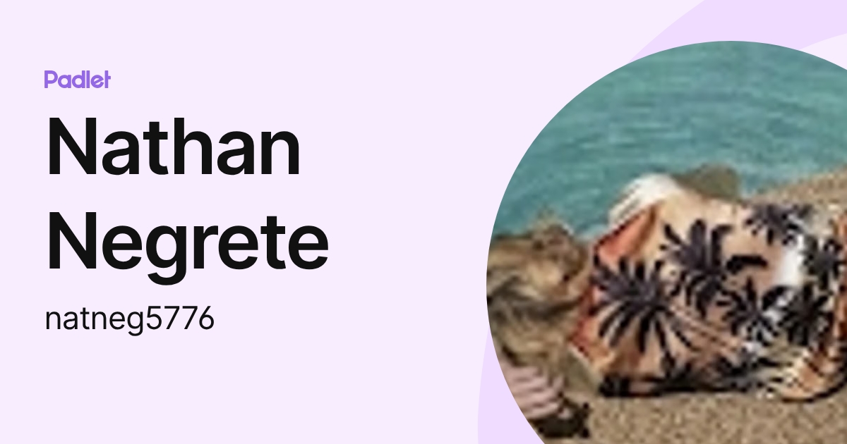 Nathan Negrete (natneg5776) profile | Padlet