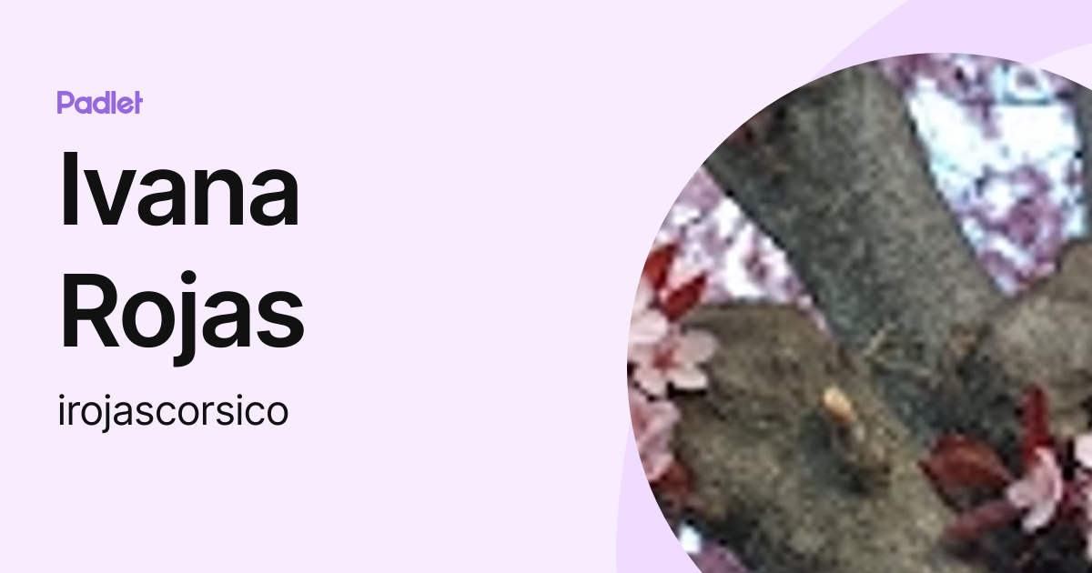 Ivana Rojas (irojascorsico) profile | Padlet