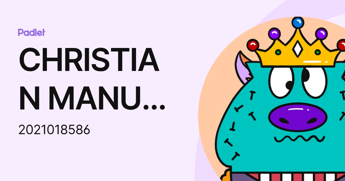 CHRISTIAN MANUEL RODRIGUEZ CHILET (2021018586) profile | Padlet