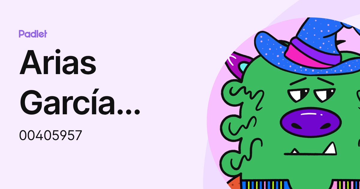 Arias García María José (00405957) profile | Padlet