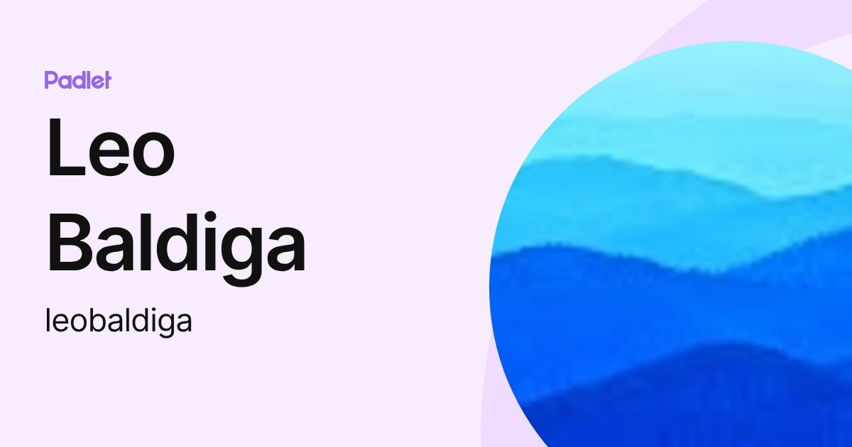 Leo Baldiga (leobaldiga) profile | Padlet