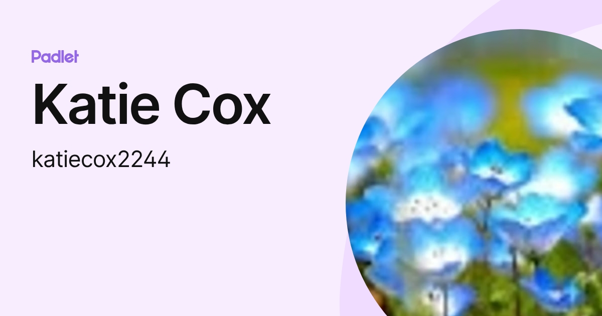 Katie Cox (katiecox2244) profile | Padlet