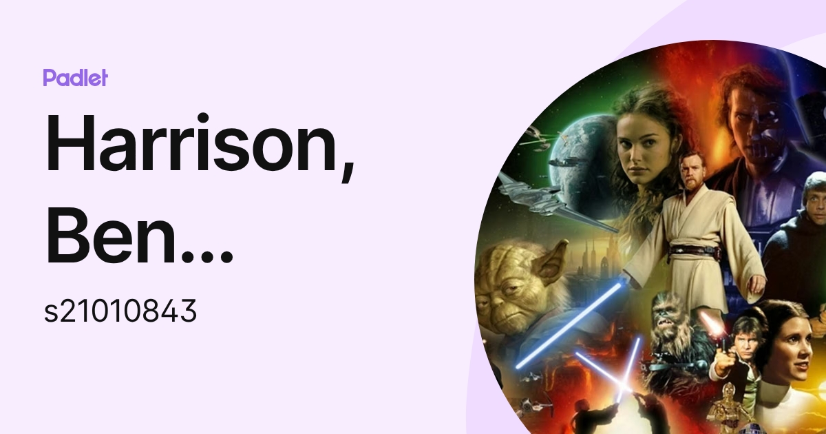 Harrison, Ben S2101084 (s21010843) profile | Padlet