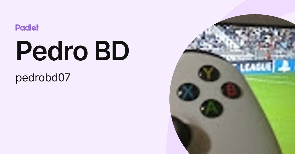 Pedro BD (pedrobd07) profile | Padlet