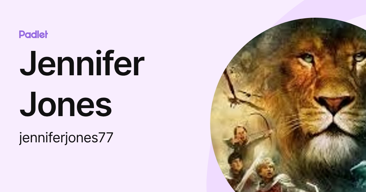 Jennifer Jones (jenniferjones77) profile | Padlet