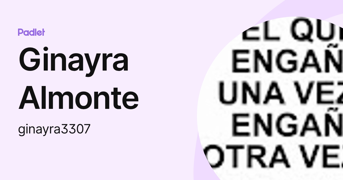 Ginayra Almonte (ginayra3307) profile | Padlet