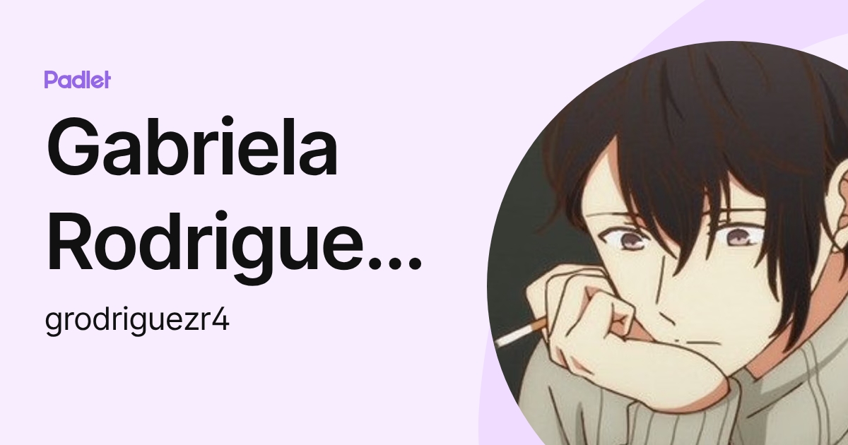 Gabriela Rodriguez Rodriguez (grodriguezr8) profile | Padlet