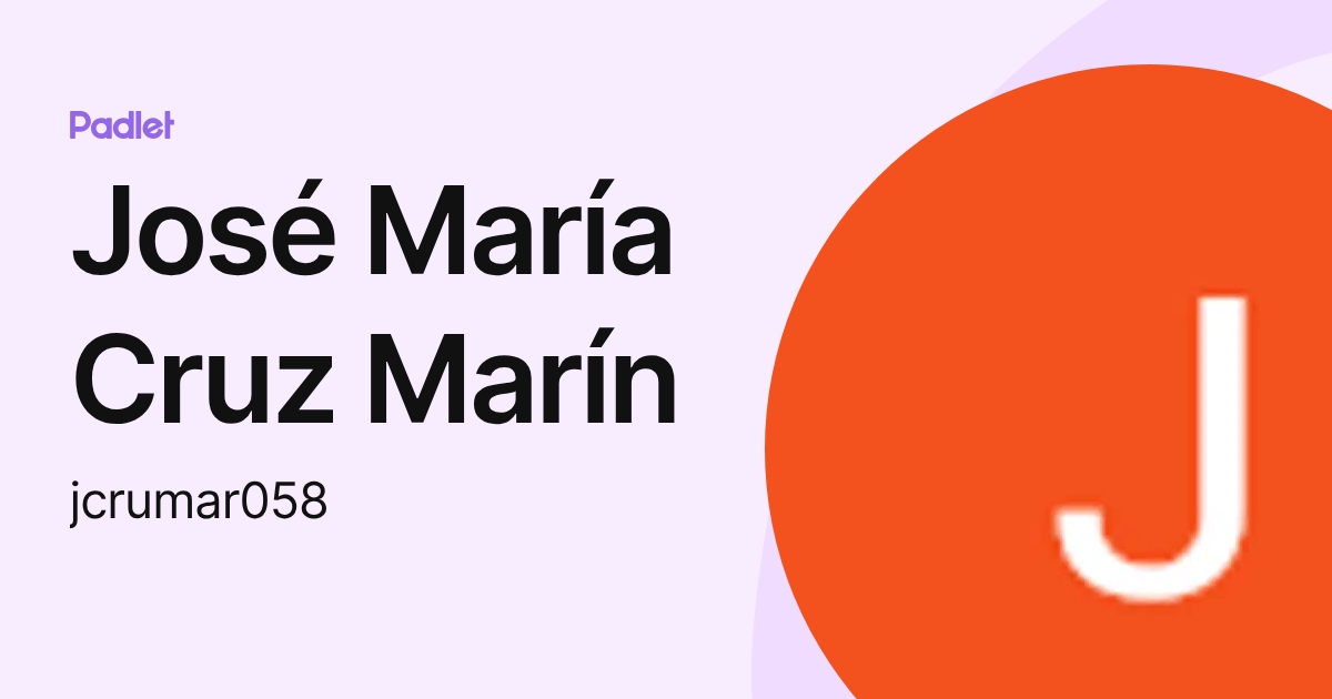 José María Cruz Marín (jcrumar058) profile | Padlet