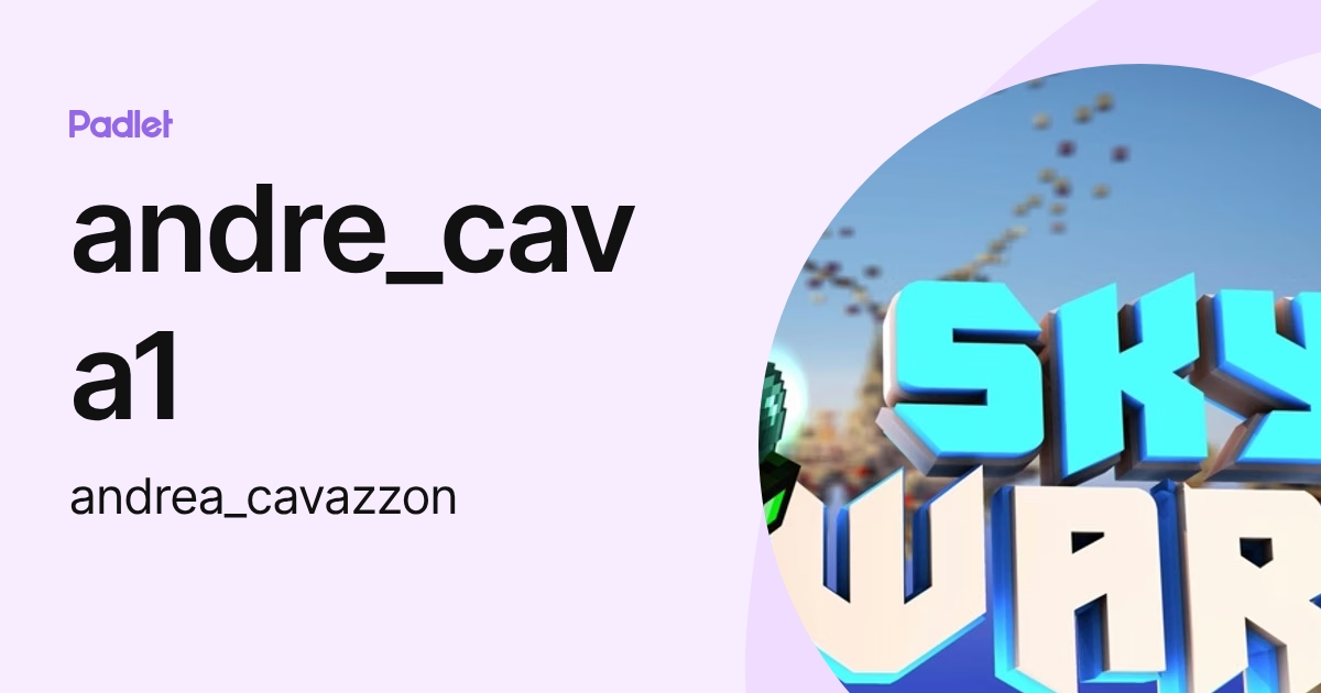 andre_cava1 (andrea_cavazzon) profile | Padlet