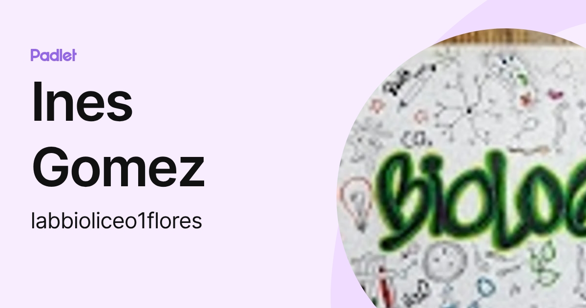 Ines Gomez (labbioliceo1flores) profile | Padlet