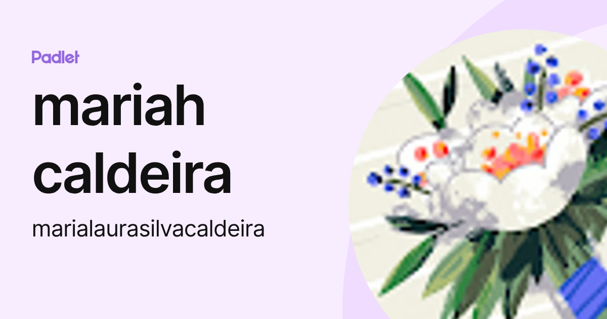 mariah caldeira (marialaurasilvacaldeira) profile | Padlet