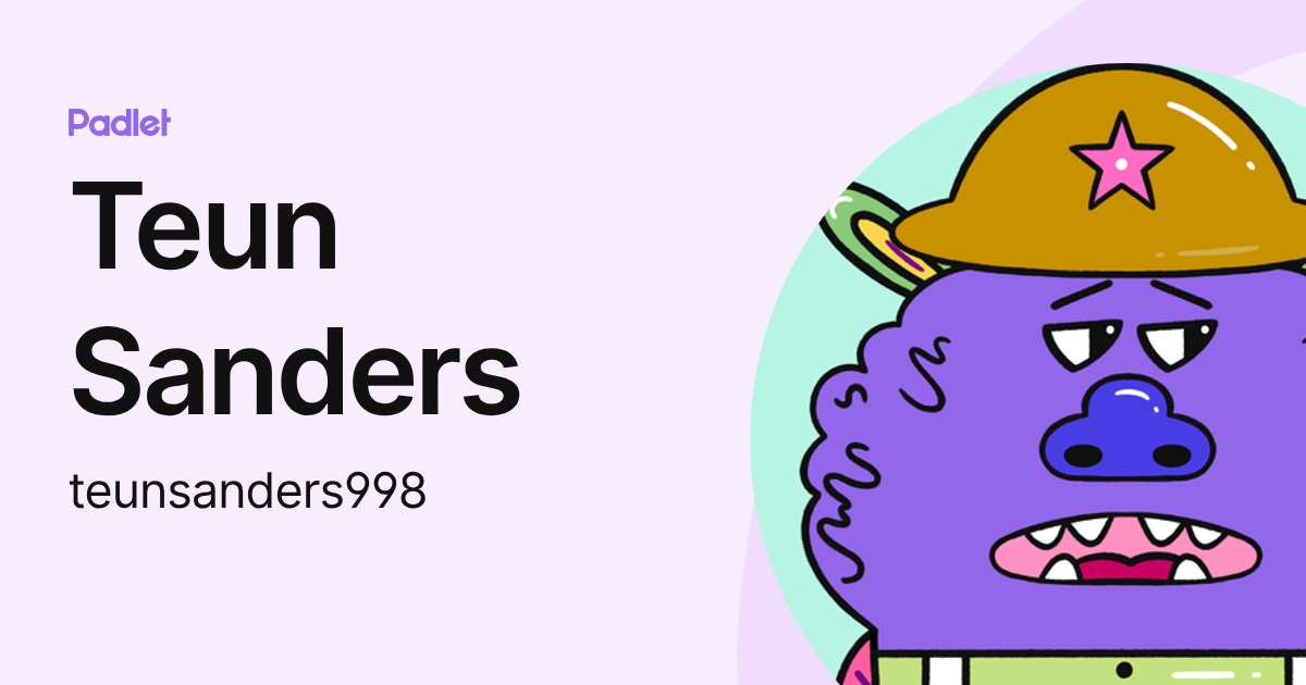 Teun Sanders (teunsanders998) profile | Padlet