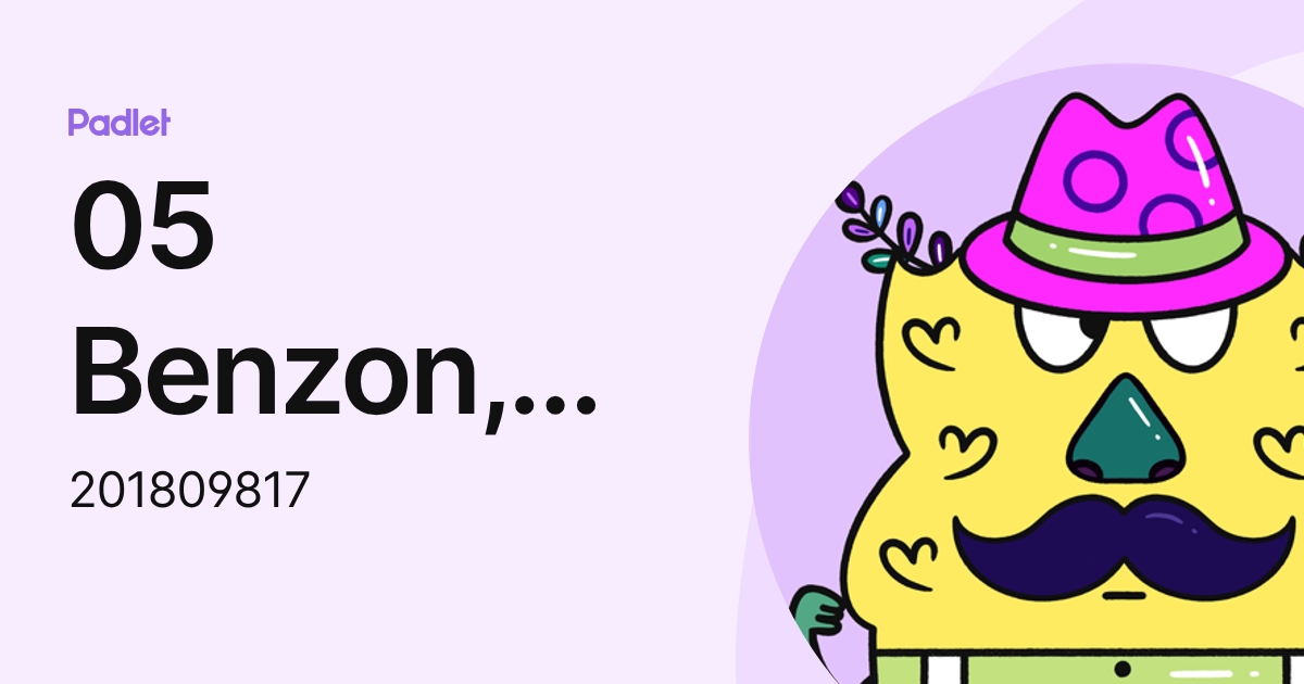 05 Benzon, Julia Amelie M. (201809817) profile | Padlet