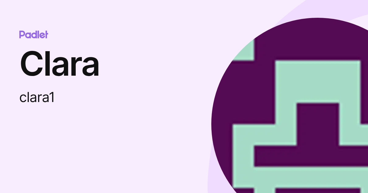Clara (clara1) profile | Padlet