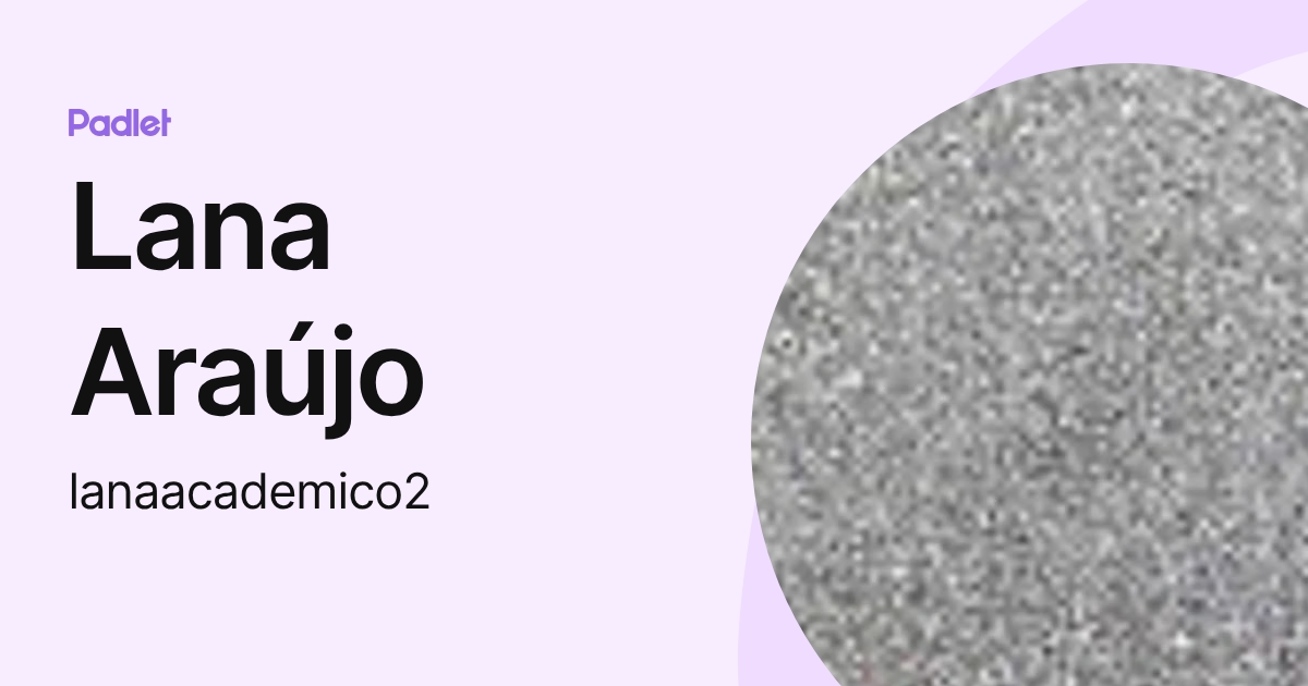 Lana Araújo (lanaacademico2) profile | Padlet