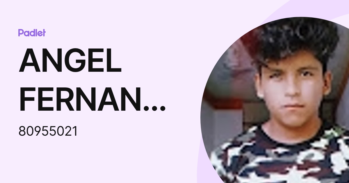 ANGEL FERNANDO PEREZ CRIOLLO (80955021) profile | Padlet
