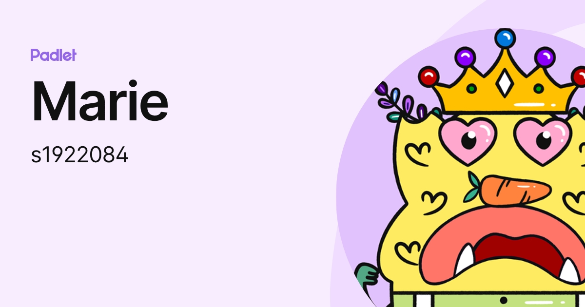 Marie (s1922084) profile | Padlet