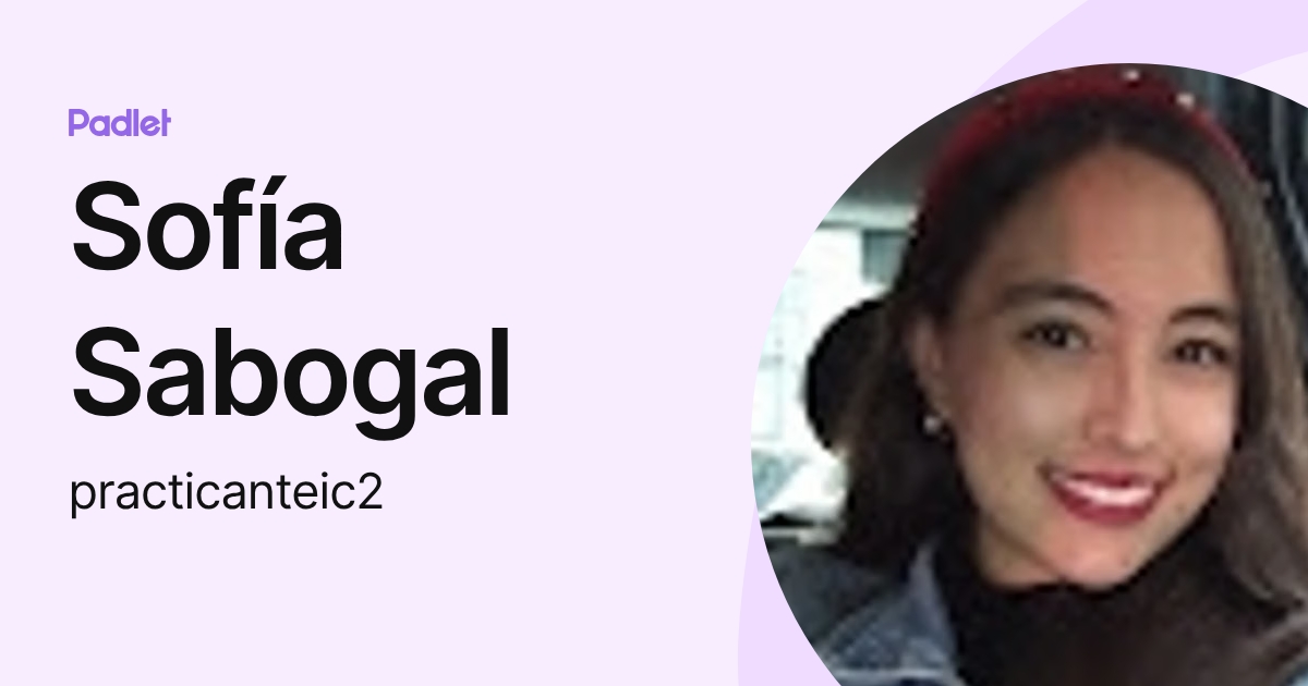 Sofía Sabogal (practicanteic2) profile | Padlet