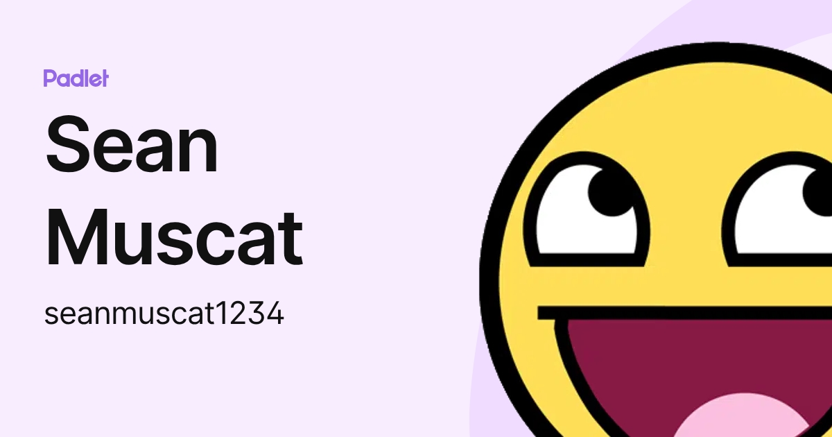 Sean Muscat (seanmuscat1234) profile | Padlet