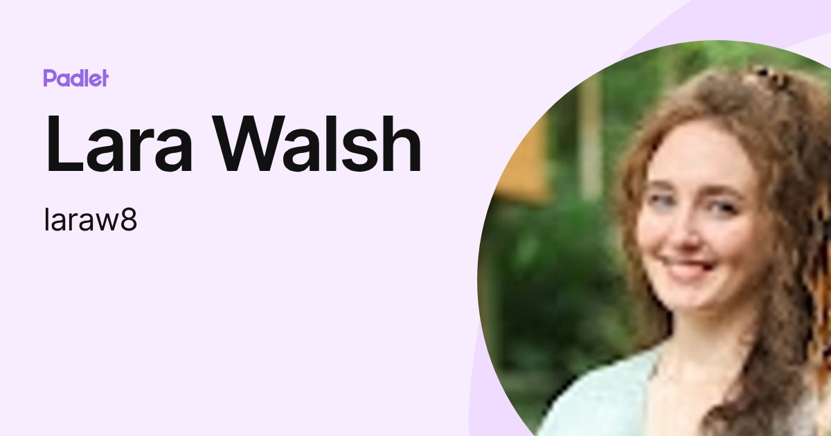 Lara Walsh (laraw8) profile | Padlet