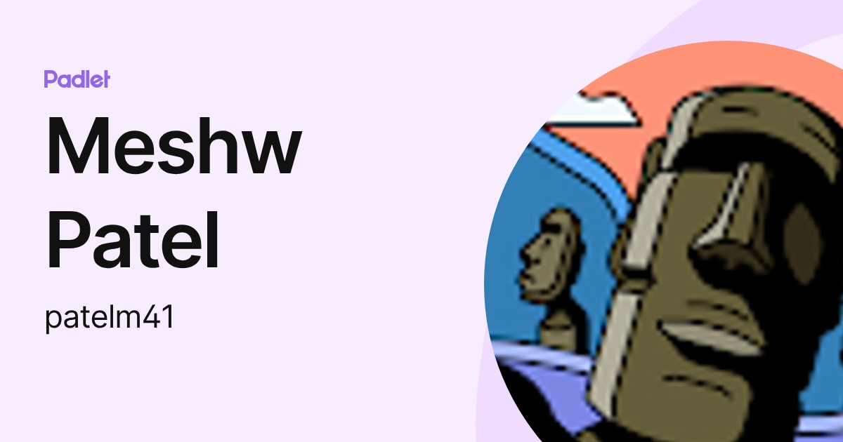 Meshw Patel (patelm41) profile | Padlet