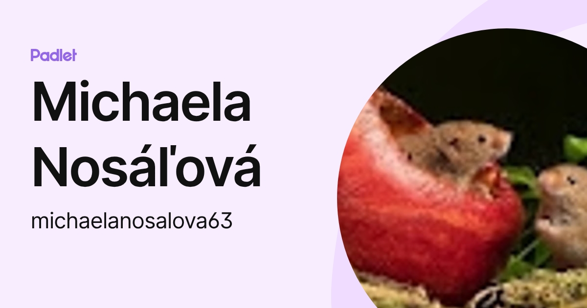Michaela Nosáľová (michaelanosalova63) profile | Padlet