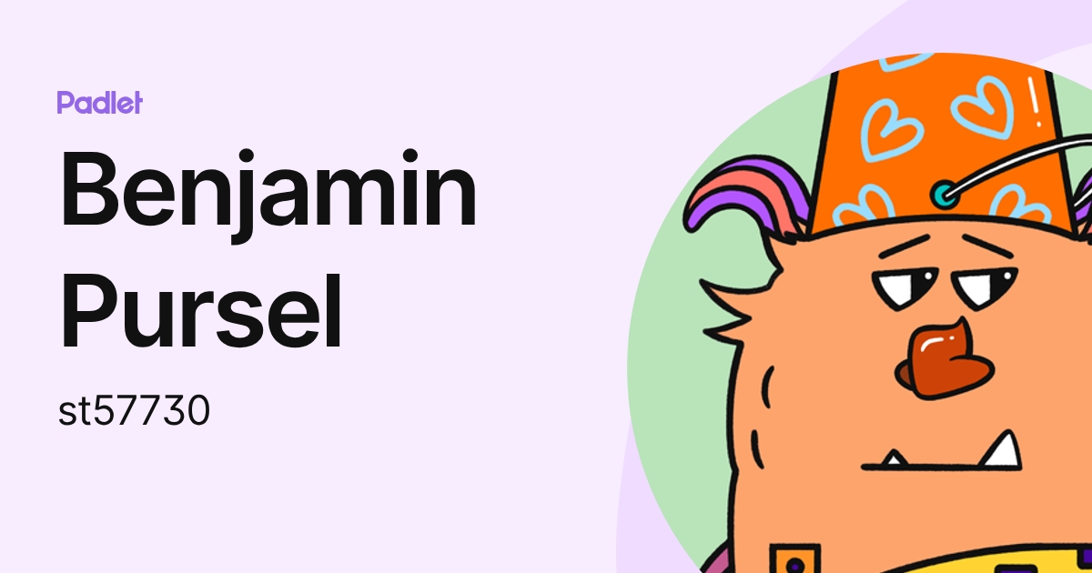 Benjamin Pursel (st57730) profile | Padlet