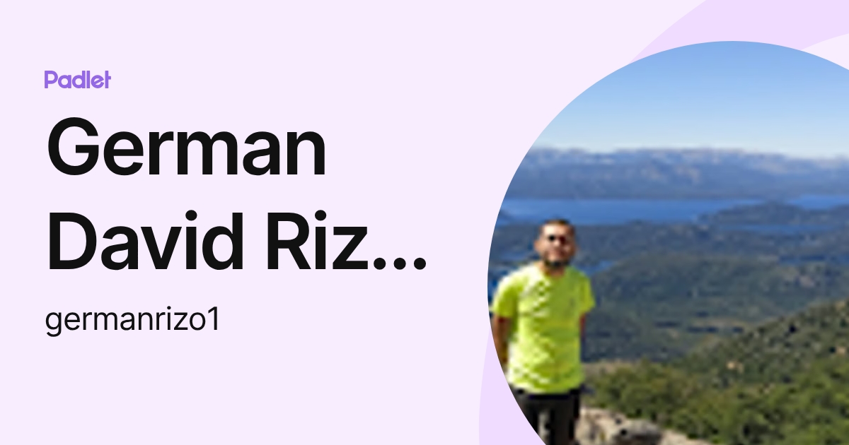 German David Rizo Arevalo (germanrizo1) profile | Padlet
