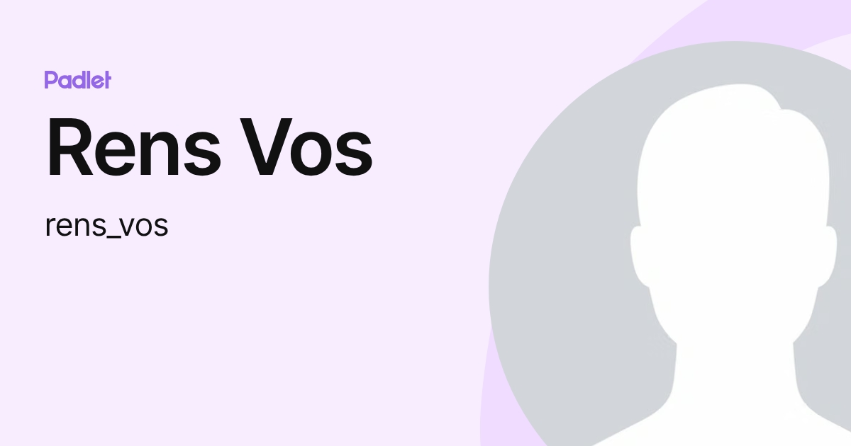 Rens Vos (rens_vos) profile | Padlet