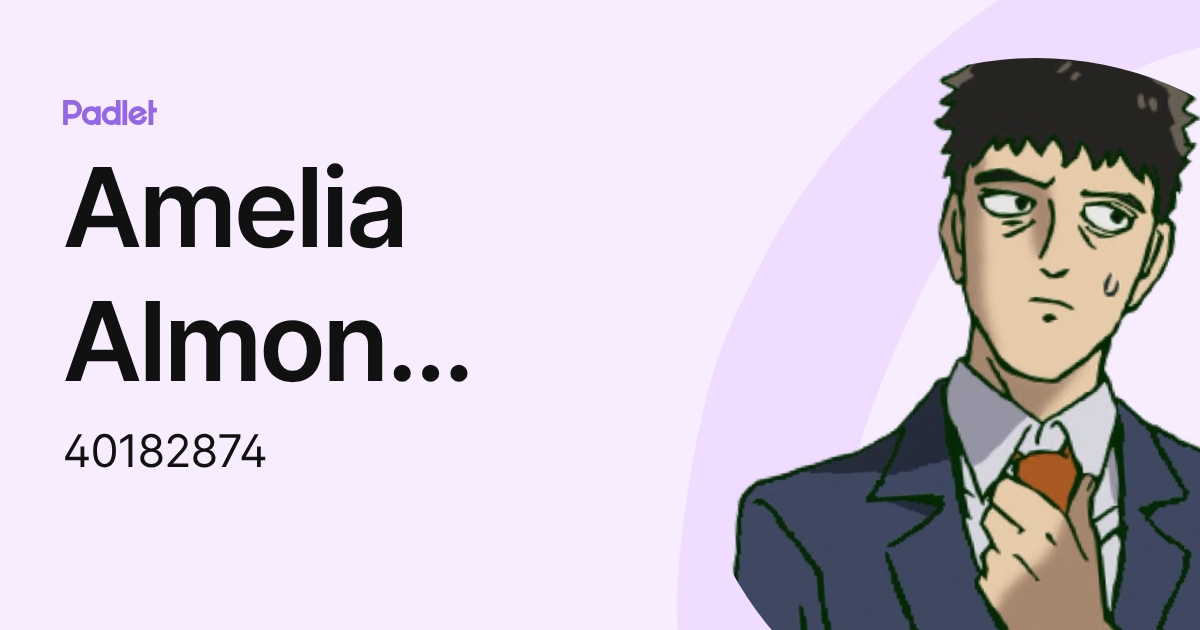 Amelia Almon (40182874) (40182874) profile | Padlet