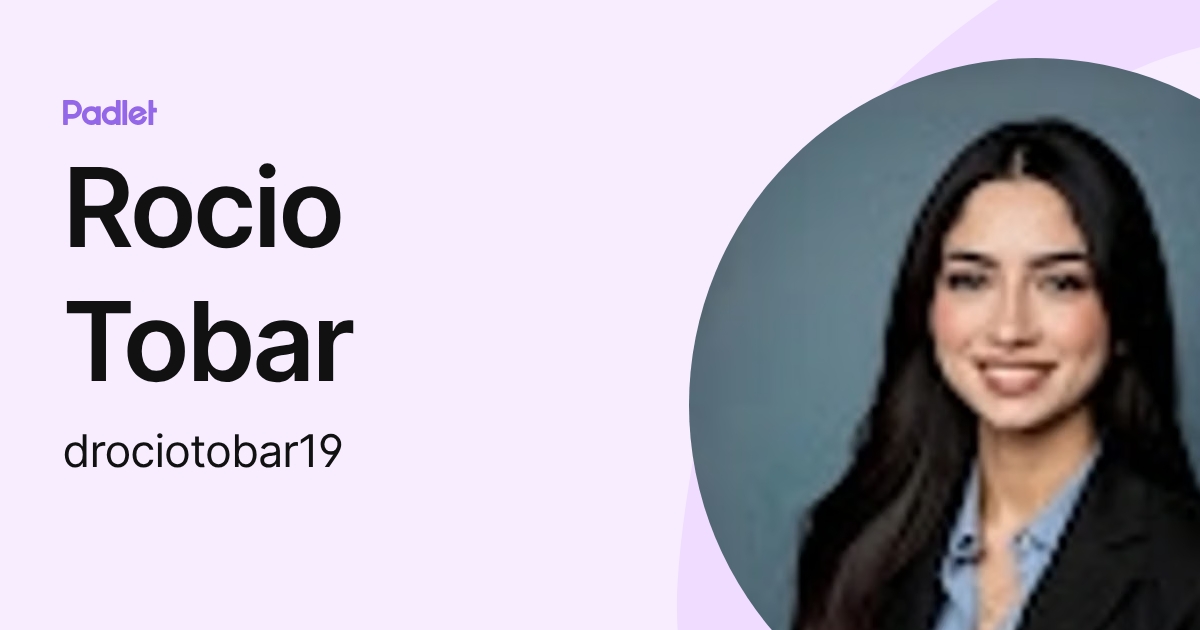 Rocio Tobar (drociotobar19) profile | Padlet