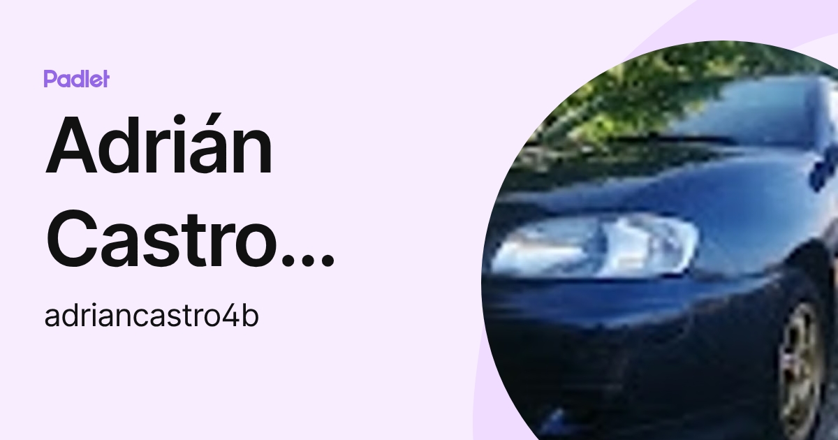 Adrián Castro Gallardo (adriancastro4b) profile | Padlet