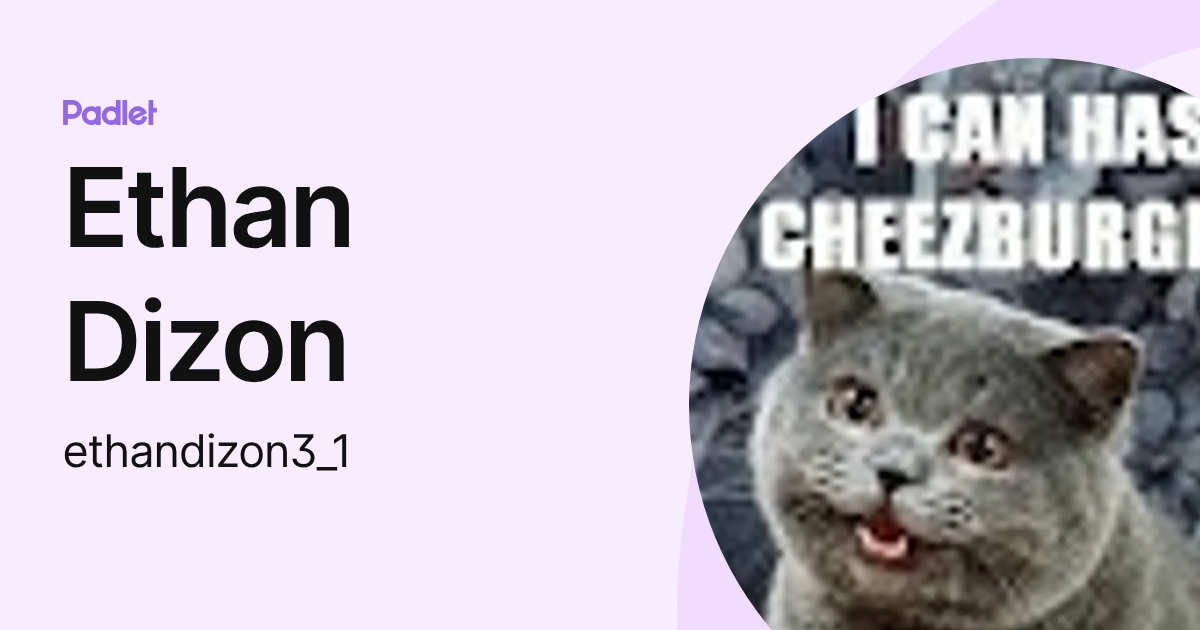 Ethan Dizon (ethandizon3_1) profile | Padlet