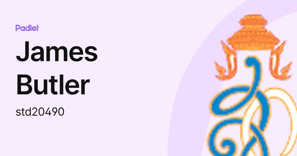 James Butler (std20490) profile | Padlet