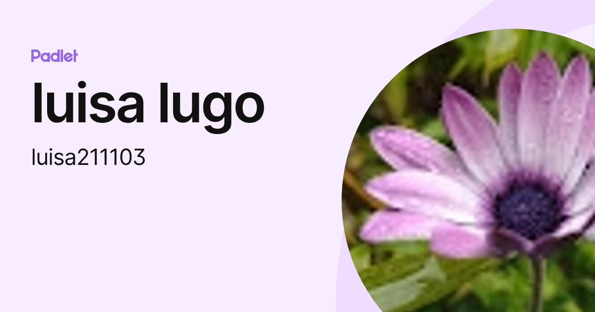 luisa lugo (luisa211103) profile | Padlet