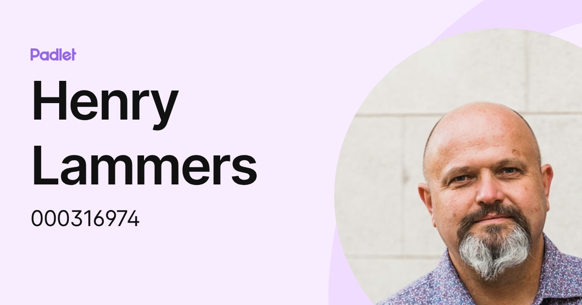 Henry Lammers (000316974) profile | Padlet