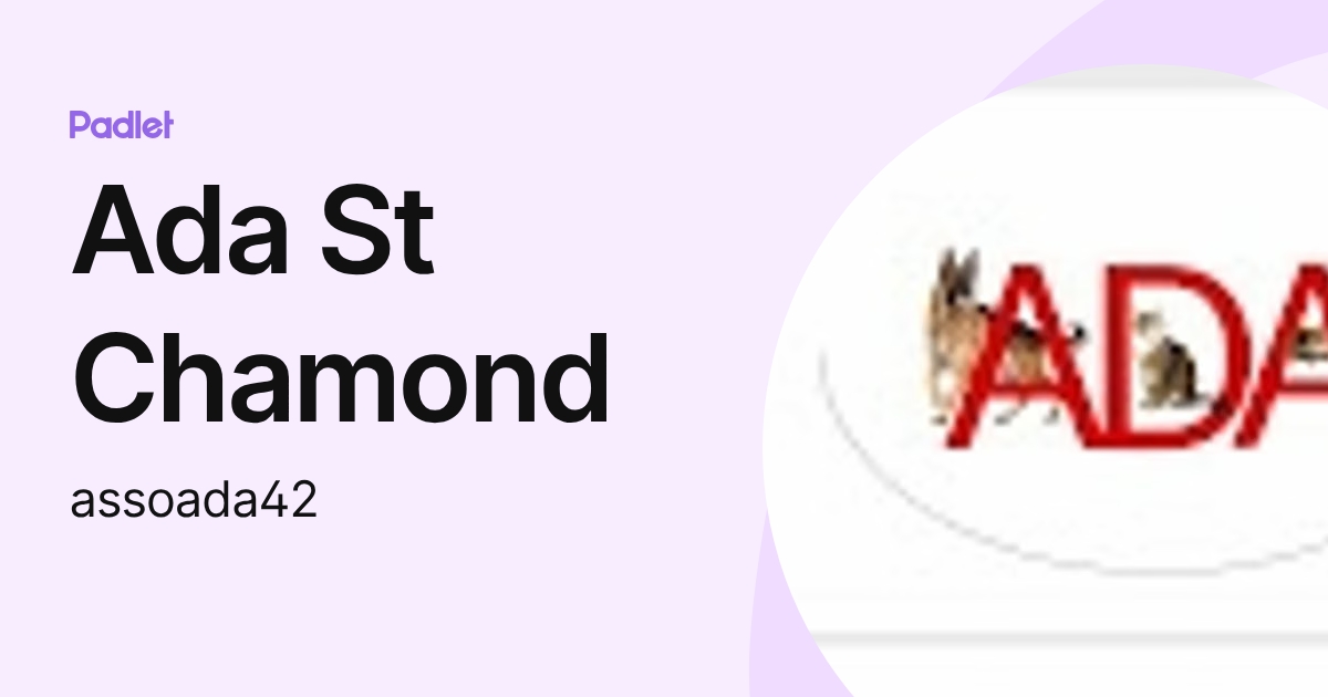 Ada St Chamond (assoada42) profile | Padlet